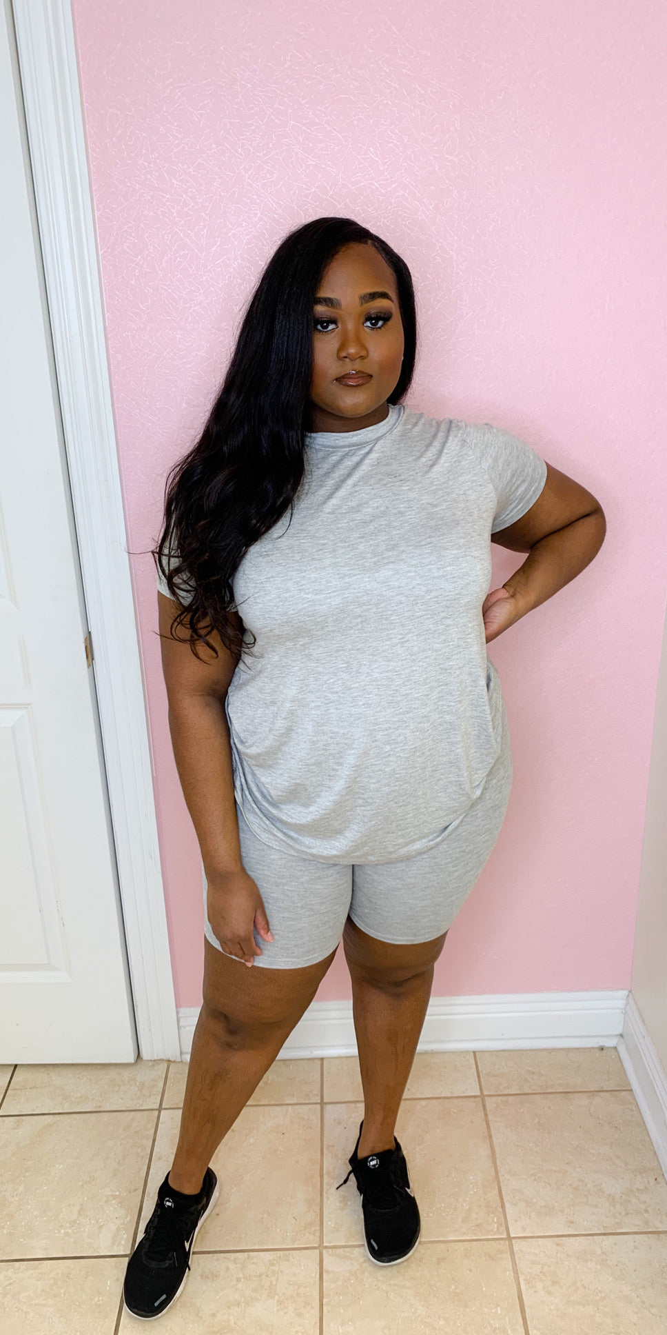 Chill W Me Set - Grey (Plus Size)