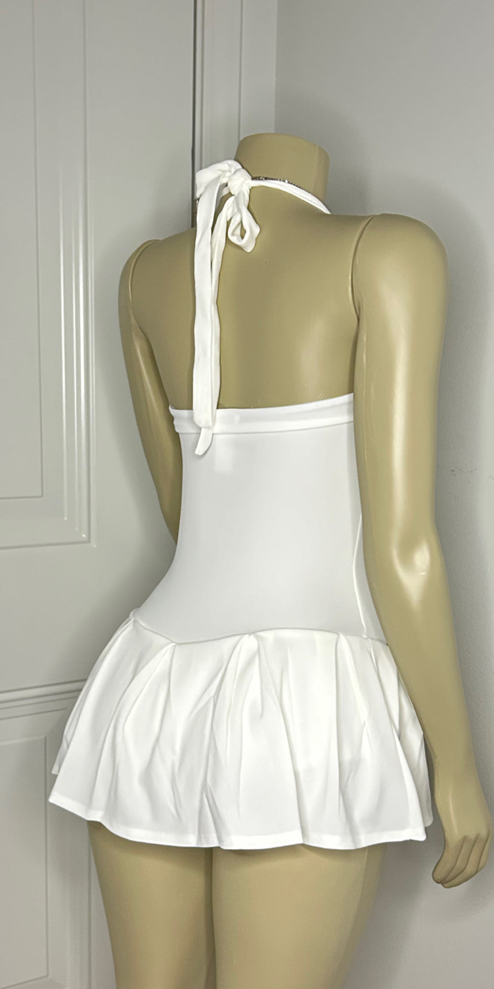 Pleated Halter - Mini Dress