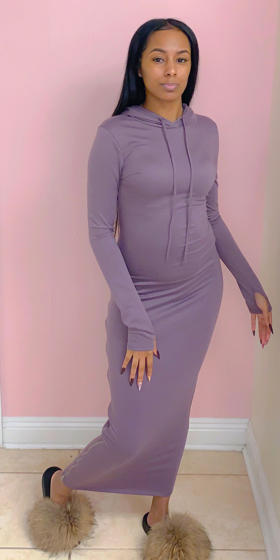 Zipped Hoodie - Lavender